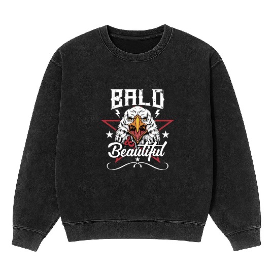 Bald and Beautiful Mineral Wash Sweatshirts