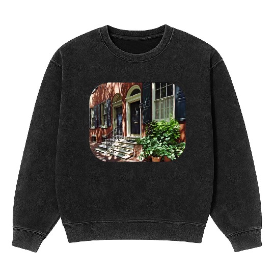 Philadelphia PA - Street in Society Hill Mineral Wash Sweatshirts