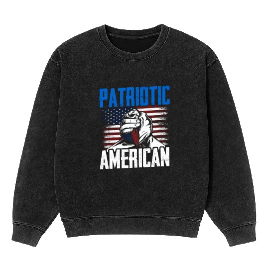 Patriotic American US Patriot USA Mineral Wash Sweatshirts