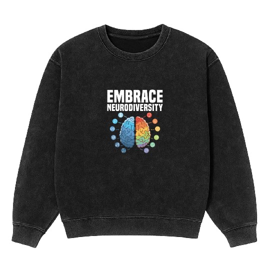 Embrace Neurodiversity Mineral Wash Sweatshirts