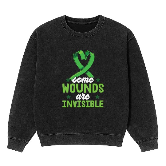 Mental Health Some Wounds Are Invisible Mineral Wash Sweatshirts