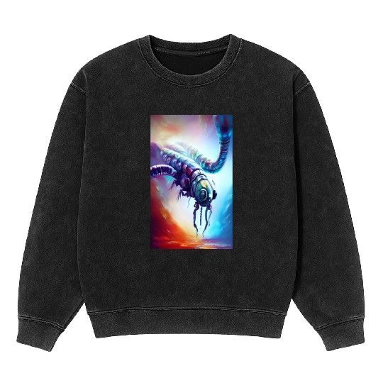 Alien insect Mineral Wash Sweatshirts