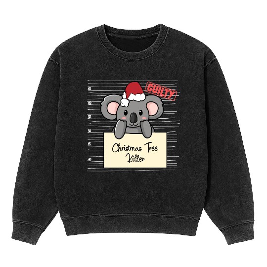 Koala christmas funny prison Mineral Wash Sweatshirts