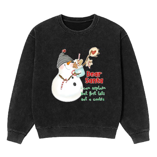 Dear Santa I can explain Mineral Wash Sweatshirts