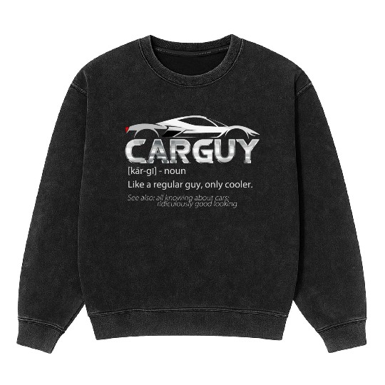 Car Guy Sport Car Lover Funny Car Mechanic Mineral Wash Sweatshirts