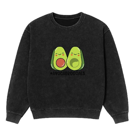 Sibling Big Brother Avocado Goals Hilarious Puns Mineral Wash Sweatshirts