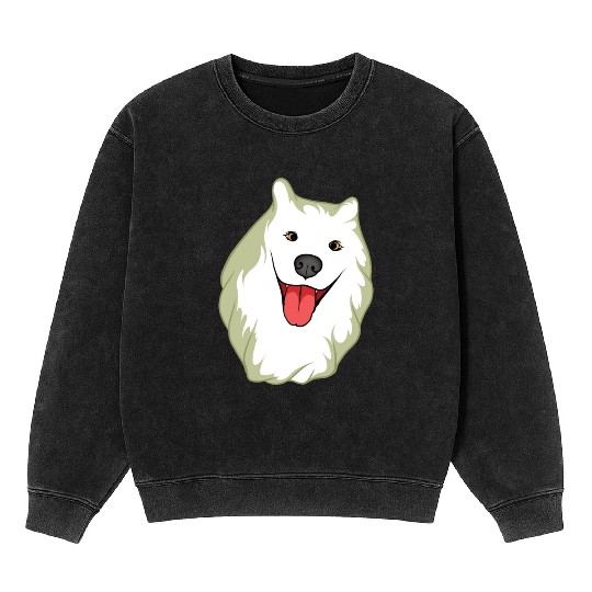 Samoyed Cute Puppy Dog Owners Pet Lover Gift Ideas Mineral Wash Sweatshirts
