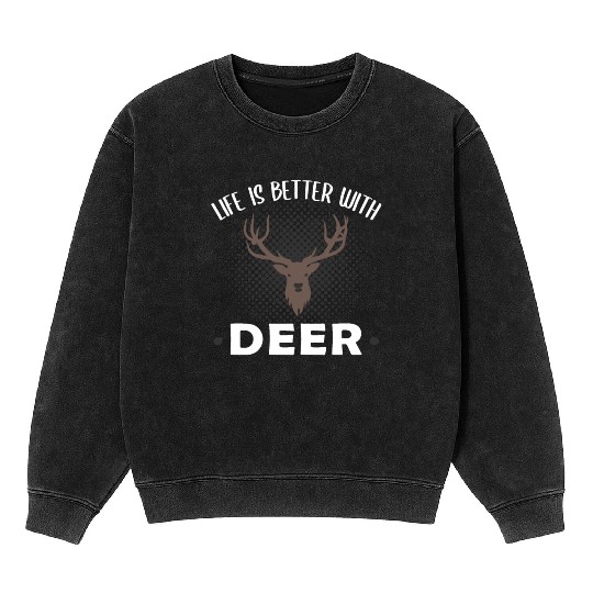 Deer Roe Deer Forest Animal Lovers Quote Gift Mineral Wash Sweatshirts