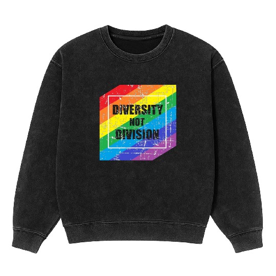 Diversity not Division Peace Love Inclusionn Human Mineral Wash Sweatshirts