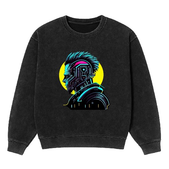 Sci-fi character Mineral Wash Sweatshirts