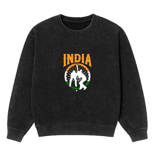 India Cricket Player Mineral Wash Sweatshirts