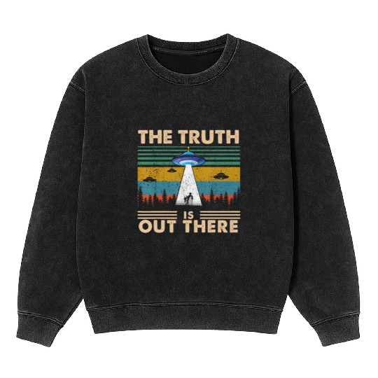 The Truth Is Out There Storm Raid Area 51 Alien Mineral Wash Sweatshirts