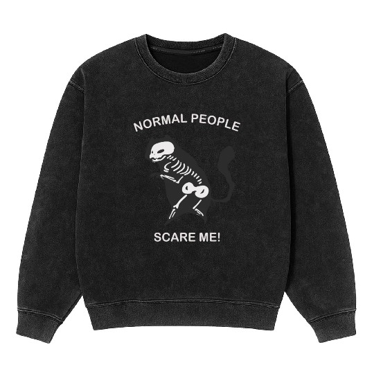 Normal People Scare Me Mineral Wash Sweatshirts