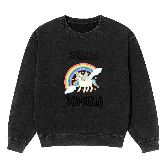 Harlow And Popcorn Merch Popcorn The Pony Mineral Wash Sweatshirts