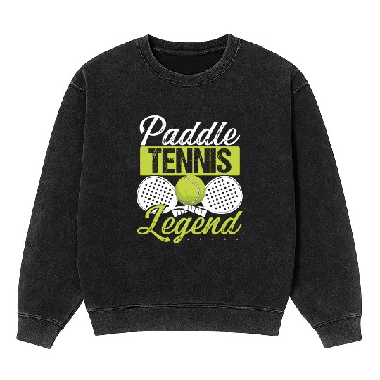 Paddle Tennis Player Match Paddle Legend Mineral Wash Sweatshirts