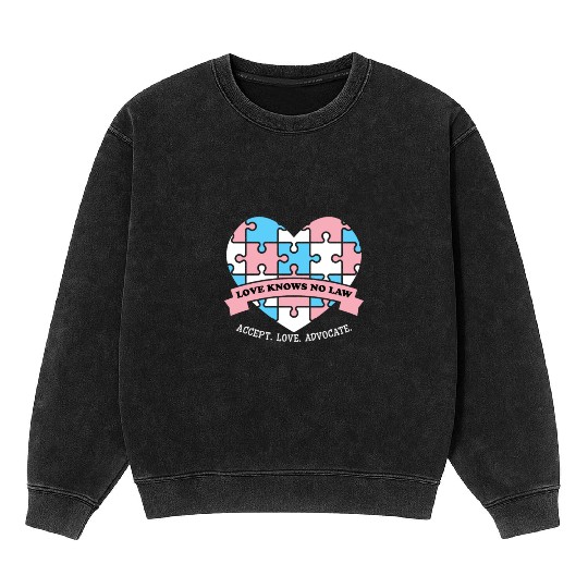 Love Accept Lawyer Love Knows No Law Lqbtq Mineral Wash Sweatshirts