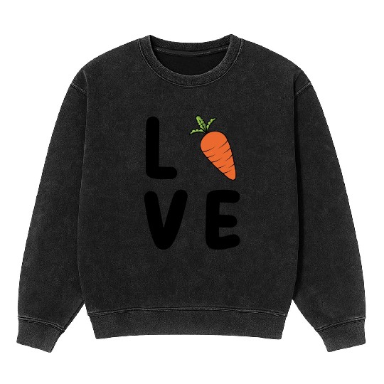 Carrot Love-Vegetable Love Mineral Wash Sweatshirts