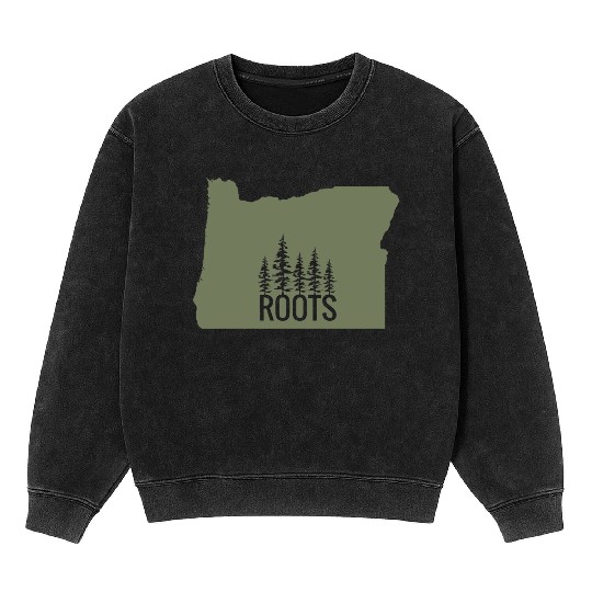 Oregon State Roots Green Mineral Wash Sweatshirts