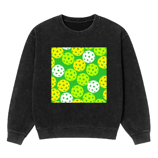 pickleball dad pickleball ladies Mineral Wash Sweatshirts
