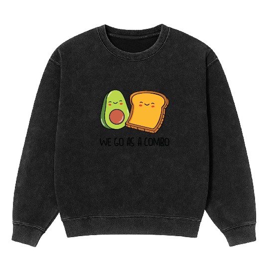 Siblings Avocado Toast Combo Big Sister Brother Mineral Wash Sweatshirts