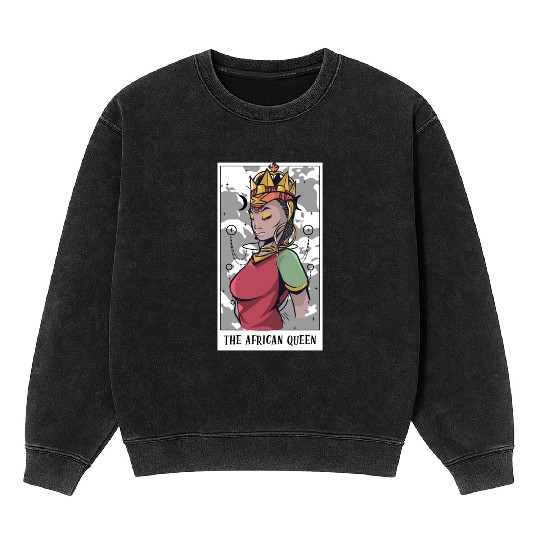 Awesome The African Queen Tarot Card A Tarot Mineral Wash Sweatshirts