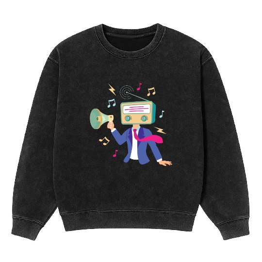radiohead - funny Mineral Wash Sweatshirts