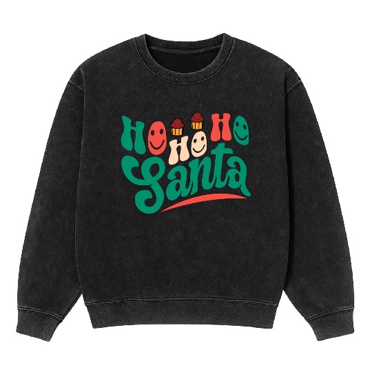 Ho Ho Ho Santa Mineral Wash Sweatshirts