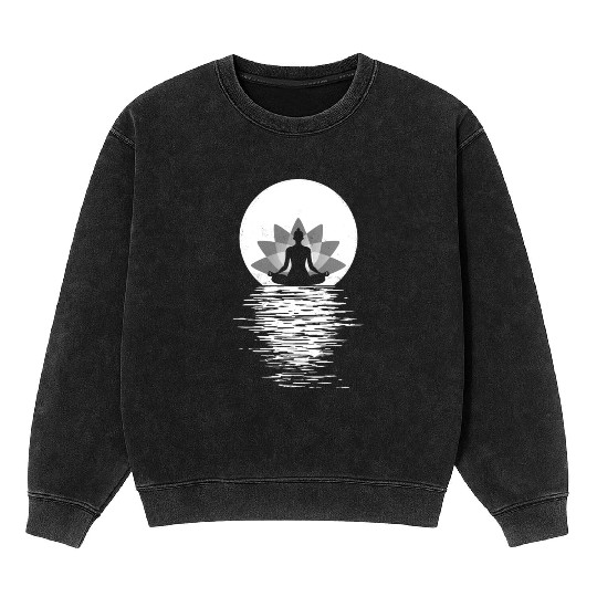 Yogi Yogini Health Meditation Outfits Girls Women Mineral Wash Sweatshirts