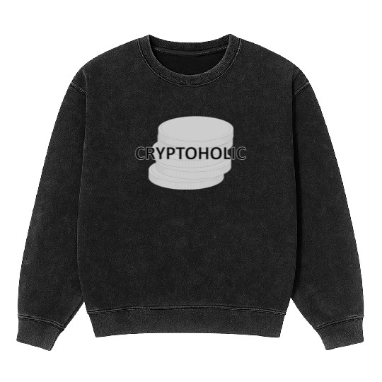 Cryptoholic COIN GREY Mineral Wash Sweatshirts
