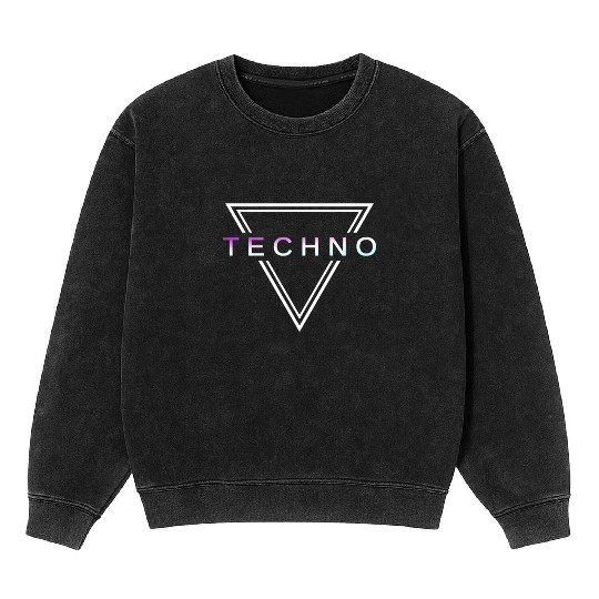Techno House Party EDM Festival Goa Electro Rave Mineral Wash Sweatshirts