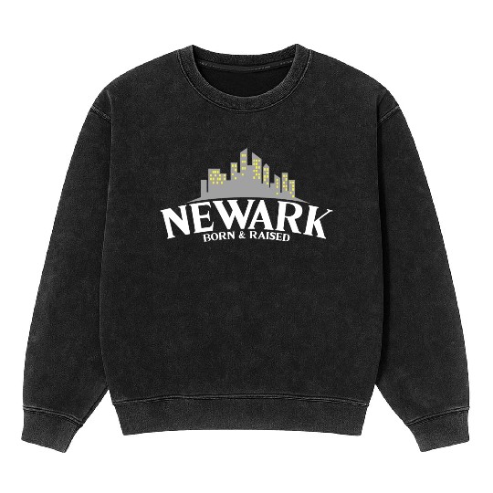 Born & Raised Usa New Jersey Newark Mineral Wash Sweatshirts