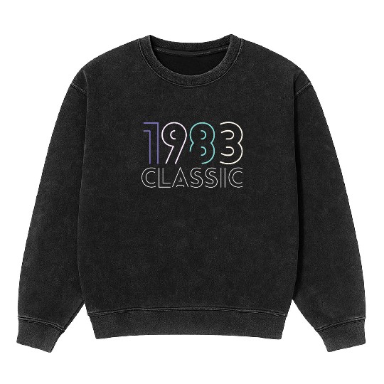 40 Years Vintage 1983 Retro 40th Birthday Mineral Wash Sweatshirts