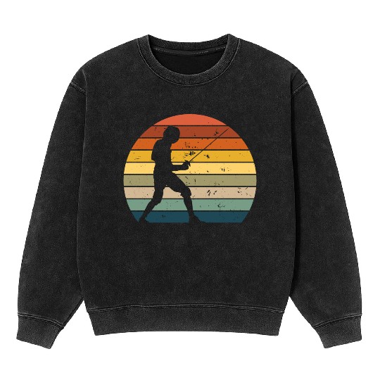 Retro fencing Mineral Wash Sweatshirts