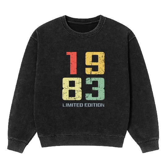 40 Years Vintage 1983 Retro 40th Birthday Mineral Wash Sweatshirts