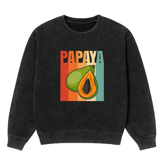 Retro Papaya Mineral Wash Sweatshirts