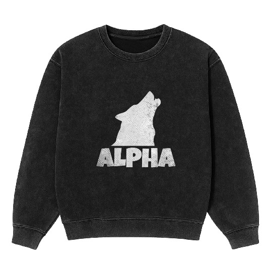 Alpha Wolf Pack Member Wildlife Mineral Wash Sweatshirts