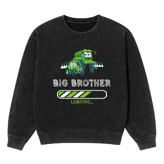 Big brother farmer tractor Mineral Wash Sweatshirts