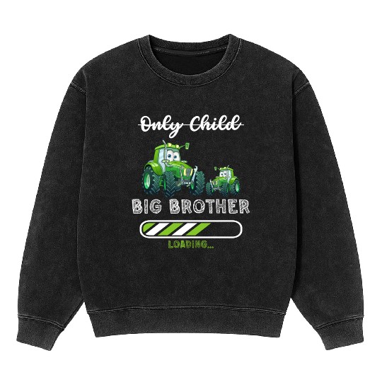 Big brother farmer tractor Mineral Wash Sweatshirts