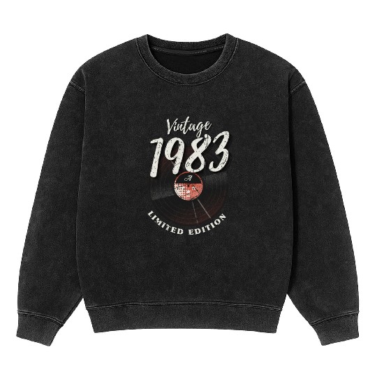 40 Years Vintage 1983 Retro 40th Birthday Mineral Wash Sweatshirts