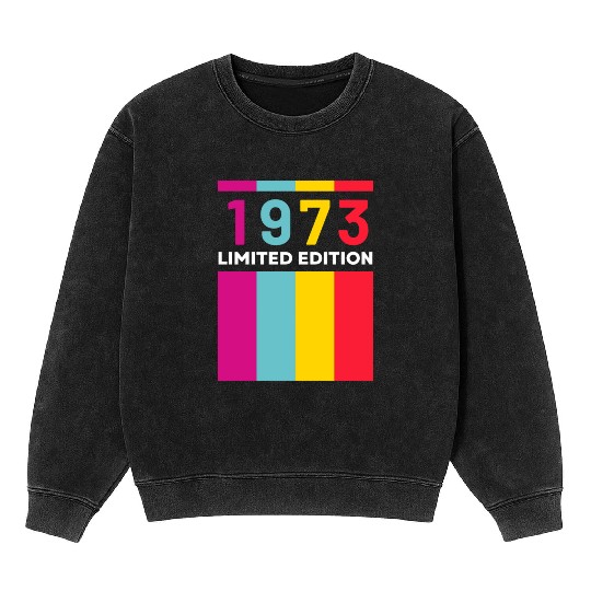 50 Years Vintage 1973 Retro 50th Birthday Mineral Wash Sweatshirts