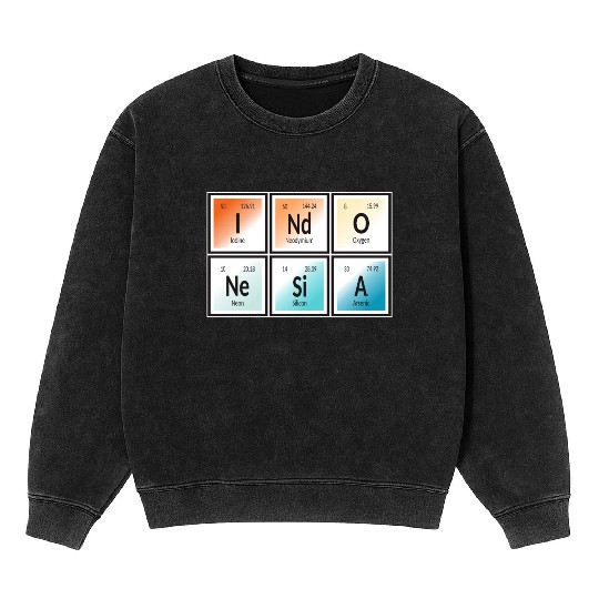 Indonesia | Periodic Table of Elements Mineral Wash Sweatshirts