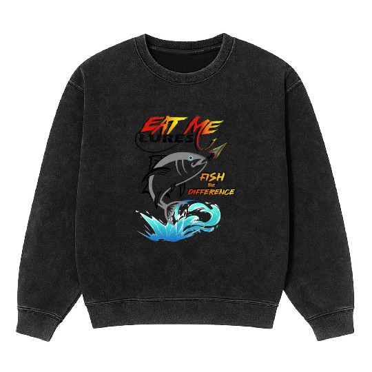 tuna fish Mineral Wash Sweatshirts design