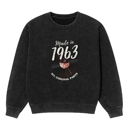 60 Years Vintage 1963 Retro 60th Birthday Mineral Wash Sweatshirts
