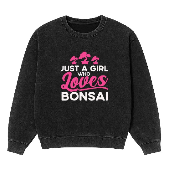 Bonsai Tree Owner Gift Bonsai Tree Gardening Mineral Wash Sweatshirts
