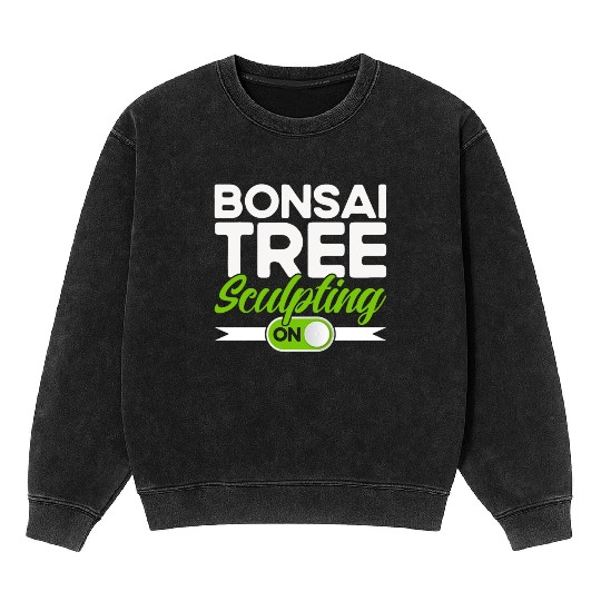 Bonsai Tree Owner Gift Bonsai Tree Gardening Mineral Wash Sweatshirts
