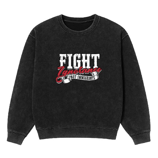 US Immigrant Indigenous USA Immigrants america Mineral Wash Sweatshirts