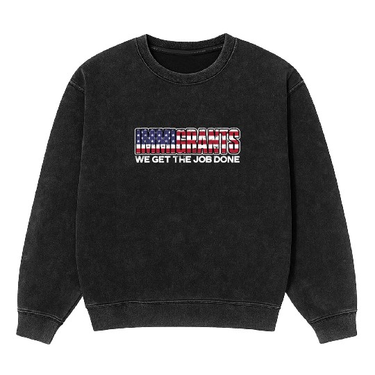 US Immigrant Indigenous USA Immigrants america Mineral Wash Sweatshirts