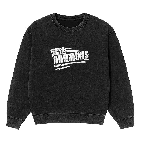 US Immigrant Indigenous USA Immigrants america Mineral Wash Sweatshirts