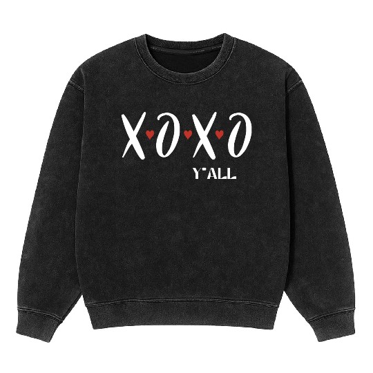 xoxo I love you Valentine's day Mineral Wash Sweatshirts