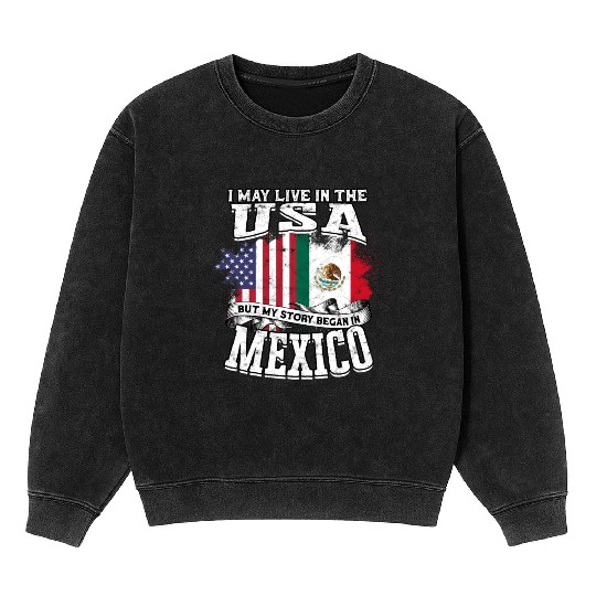 US Immigrant Indigenous USA Immigrants america Mineral Wash Sweatshirts
